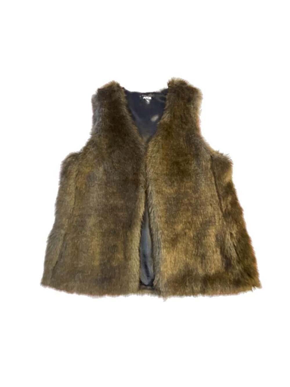 Apt. 9 Women's Faux Fur Vest Size L Brown